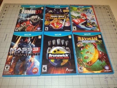 Lot Of 6 Nintendo Wii U Games Used Mario Kart Rayman