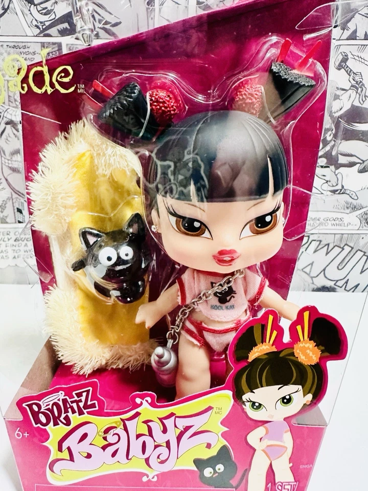 Muñeca de moda coleccionable Bratz Babyz JADE con moda real y mascota flocada  Foto 2 de 4
