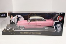 Elvis Presley 1955 Pink Cadillac Fleetwood Jada Die Cast Figure & Car GM 1:24