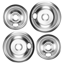 Cenipar 316048413 Burner Drip Pans 8 Inch (2 Pack)&316048414 Range Bowls 6 ( )