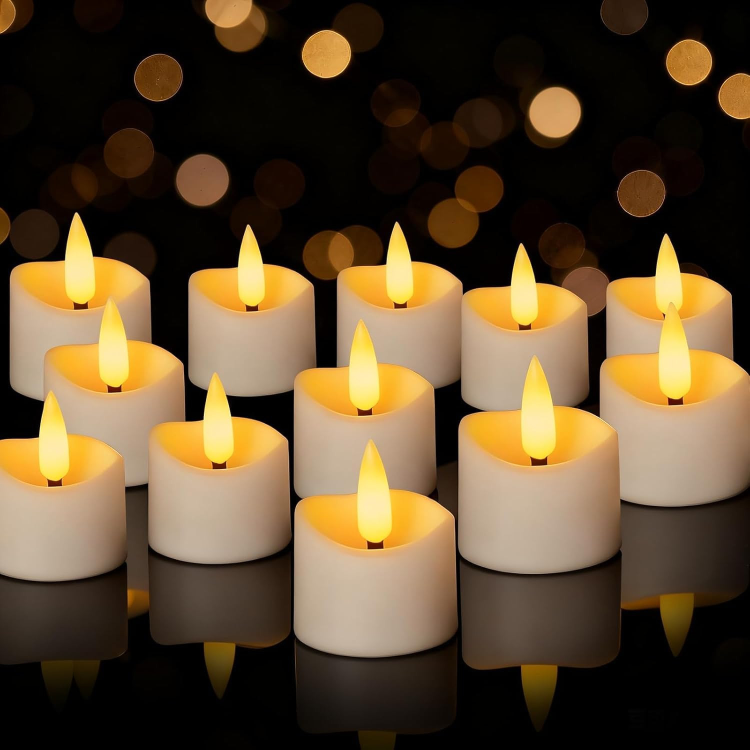Candele Senza Fiamma LED 12 Pz: Illuminazione Decorativa con Timer