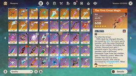 Genshin Impact AR 60 America - Columbina - Arataki - Raiden - Eula - 70 WISHES