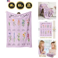 Christian Gifts for Women Birthday, Christian Blanket with Flowers