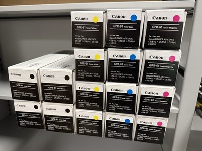 Brand New Sealed CANON GPR-61 Toner Full Set CYMK Genuine OEM Unopened