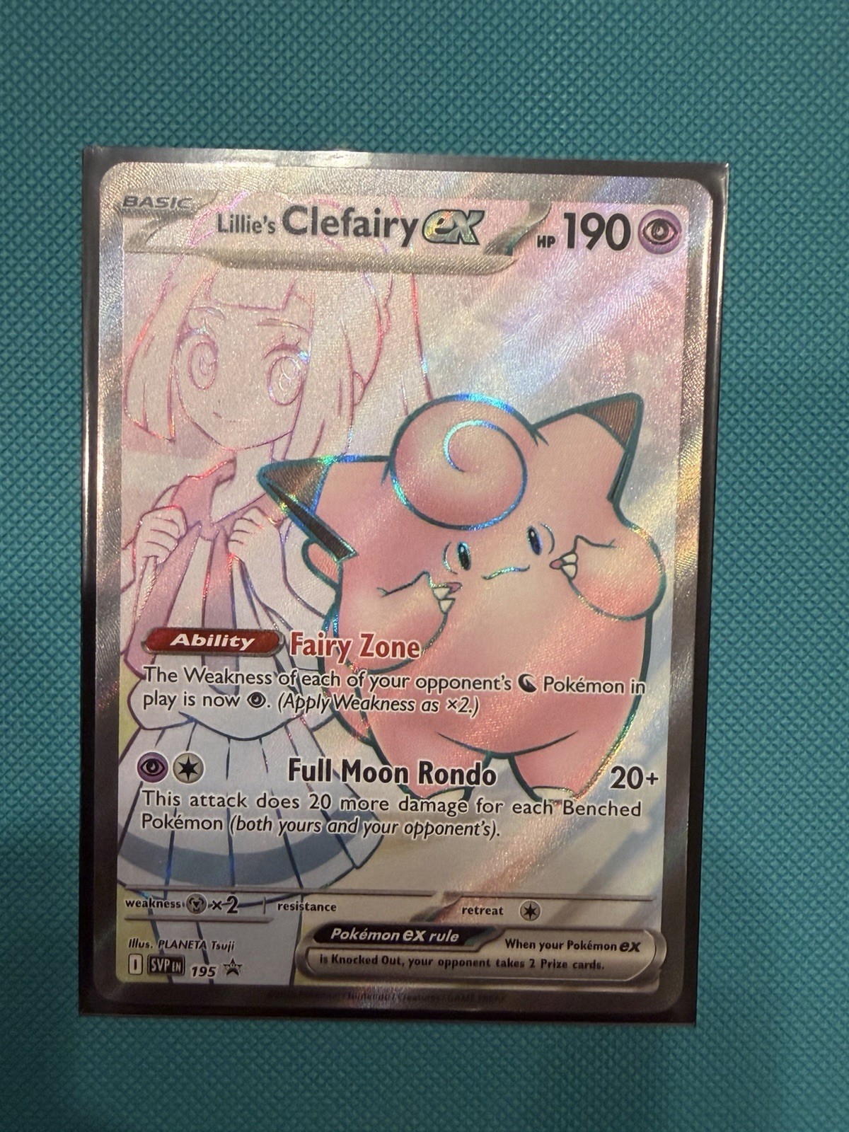 Lillie’s Clefairy Ex Pokemon Black Star Promo # 195 NM Near Mint English