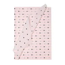 Tissue Paper Pink Black Heart 28 Sheets 19.7x27.5 Inch Gift Wrapping Craft