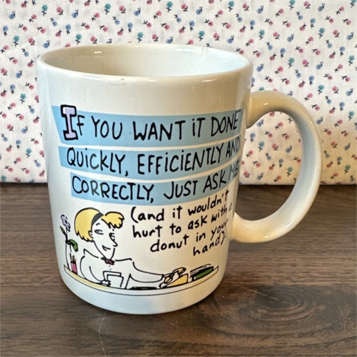 Hallmark Shoebox Greetings Funny Cartoon White Ceramic Coffee Mug