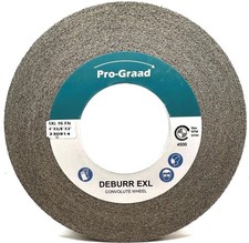 -Graad EXL Deburring Wheel - 8" x 3/8" x 3" 9S Fine Grit - Silicon Carbide - ...