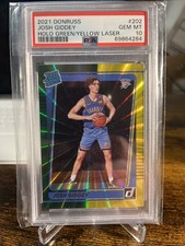 2021 Josh Giddey Donruss HOLO Green/Yellow Laser Rated Rookie PSA 10