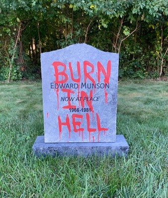 Eddie Munson Stranger Things Halloween Tombstone Prop Yard Display Headstone