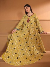 Muslim Women Abaya Long Sleeve Dresses Maxi Dress Turkey Loose Kaftan Ramadan