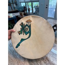 Malachy Kearns Handcrafted Irish Bodhran Goatskin Drum Celtic Art Connemara 16in