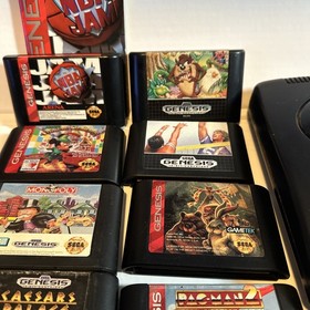 Sega Genesis Console Bundle w/ 1 Controller & 10 Games - MK-1631 Working