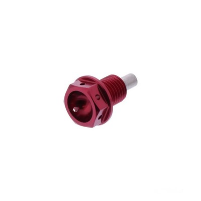 Ölablassschraube magnetisch Bolt M12x1.50mm 15mm Alu Racing rot
