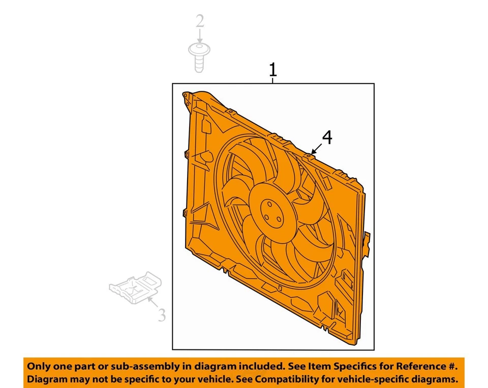 Conjunto de motor ventilador de refrigeración radiador eléctrico BMW 328i Xdrive TJ8FJ Foto 2 de 3