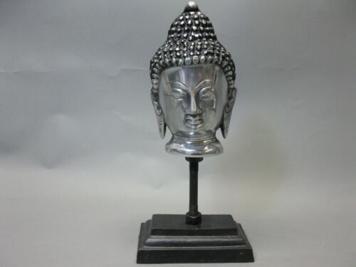 Décoration figurine décorative Bouddha argent 32 cm 1,8 kg lourd design accessoire luxe  - Photo 1/5
