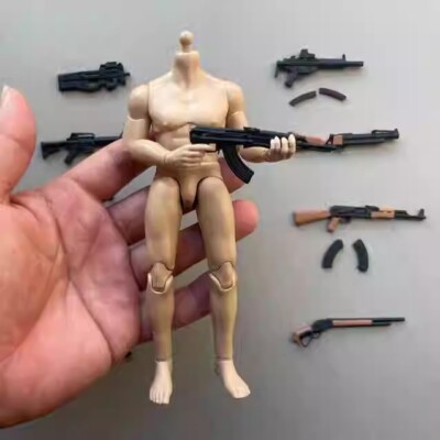 ZYTOYS 1/12 6PCS Weapon Set RPG Machine Gun Model Rifle Action