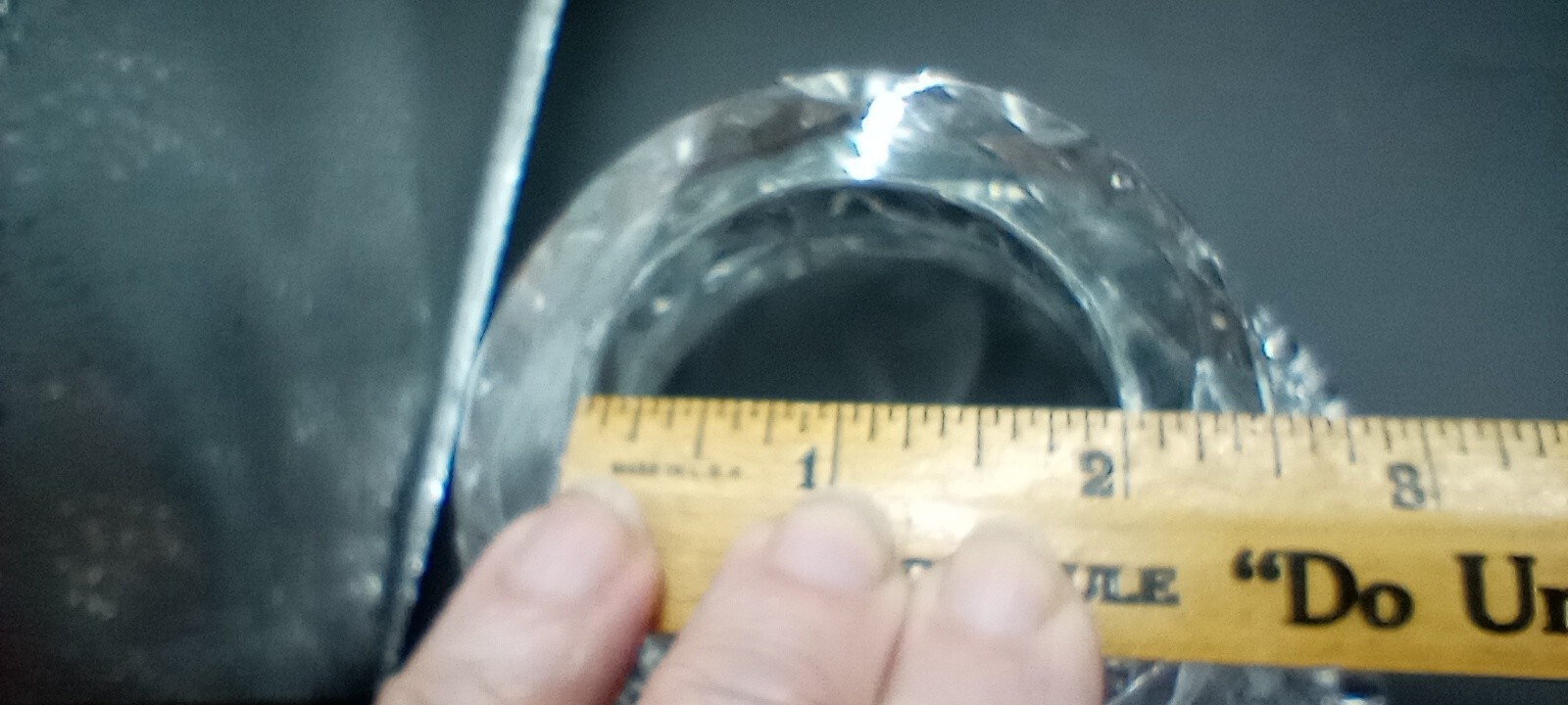 Antique American Brilliant Period Cut Glass Punch Bowl**BASE ONLY** 4-7/8" hi.  