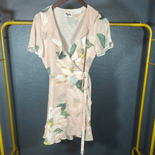 Show me your mumu Wrap Tie Front Sundress with Flutter Sleeves