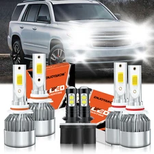 For Chevrolet Tahoe 2000-2006 LED Headlight Fog Light Bulbs Kit Bright White