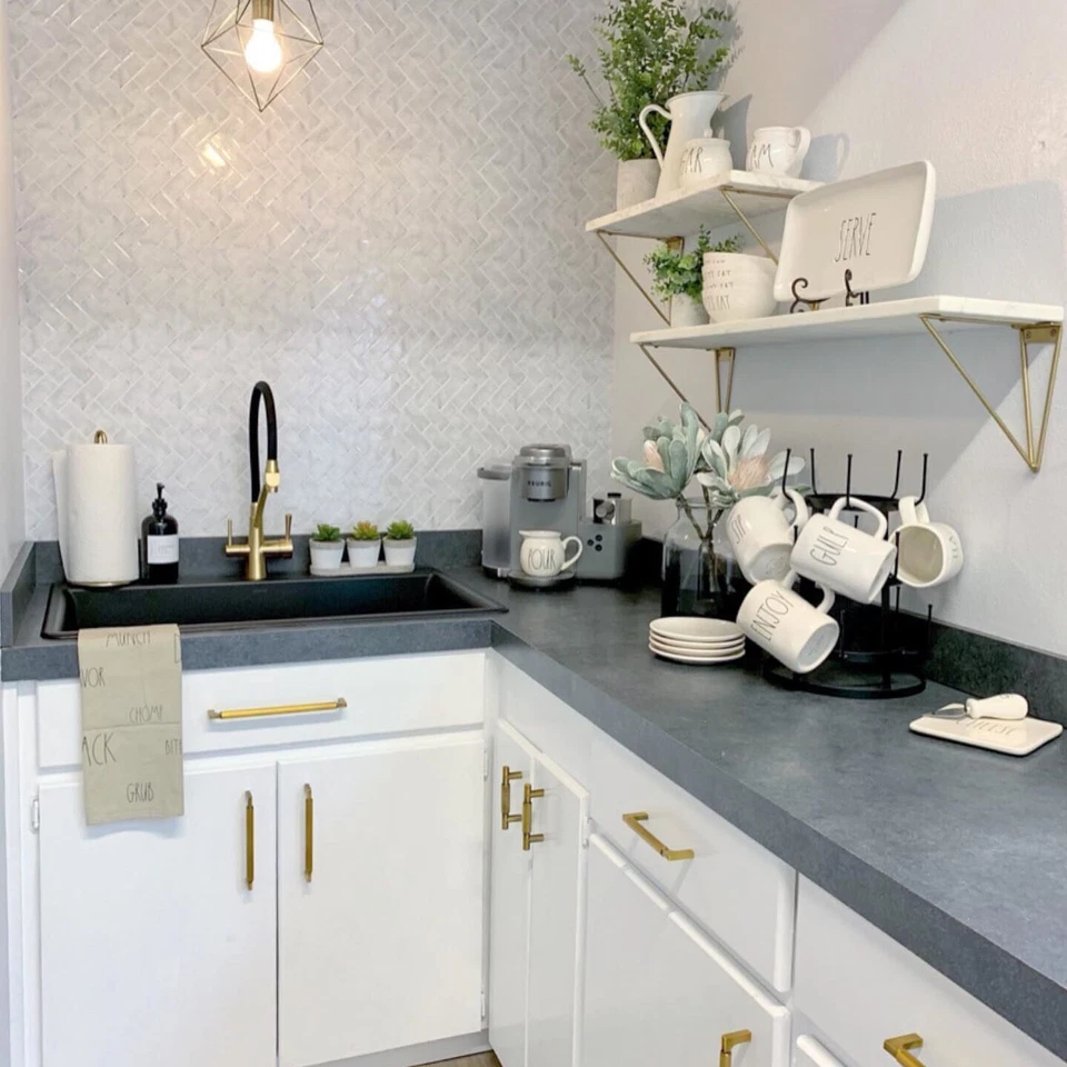 Wallpops Espiga Carra Mármol Granja Pelar y Pegar Azulejo Retroceso Hágalo Usted Mismo Foto 4 de 4