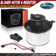 Front HVAC Blower Motor & Resistor Kit for Chevy Silverado 2500 GMC Sierra 2500