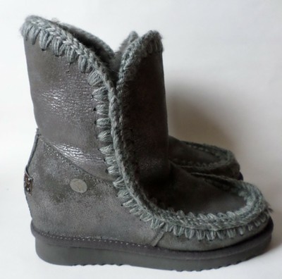 mou shearling and wool boots