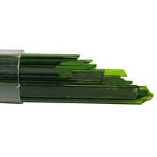 Oceanside Noodles Approx.3/16"W.x17"L. Green Transparent 5OZ. Tube 96 COE