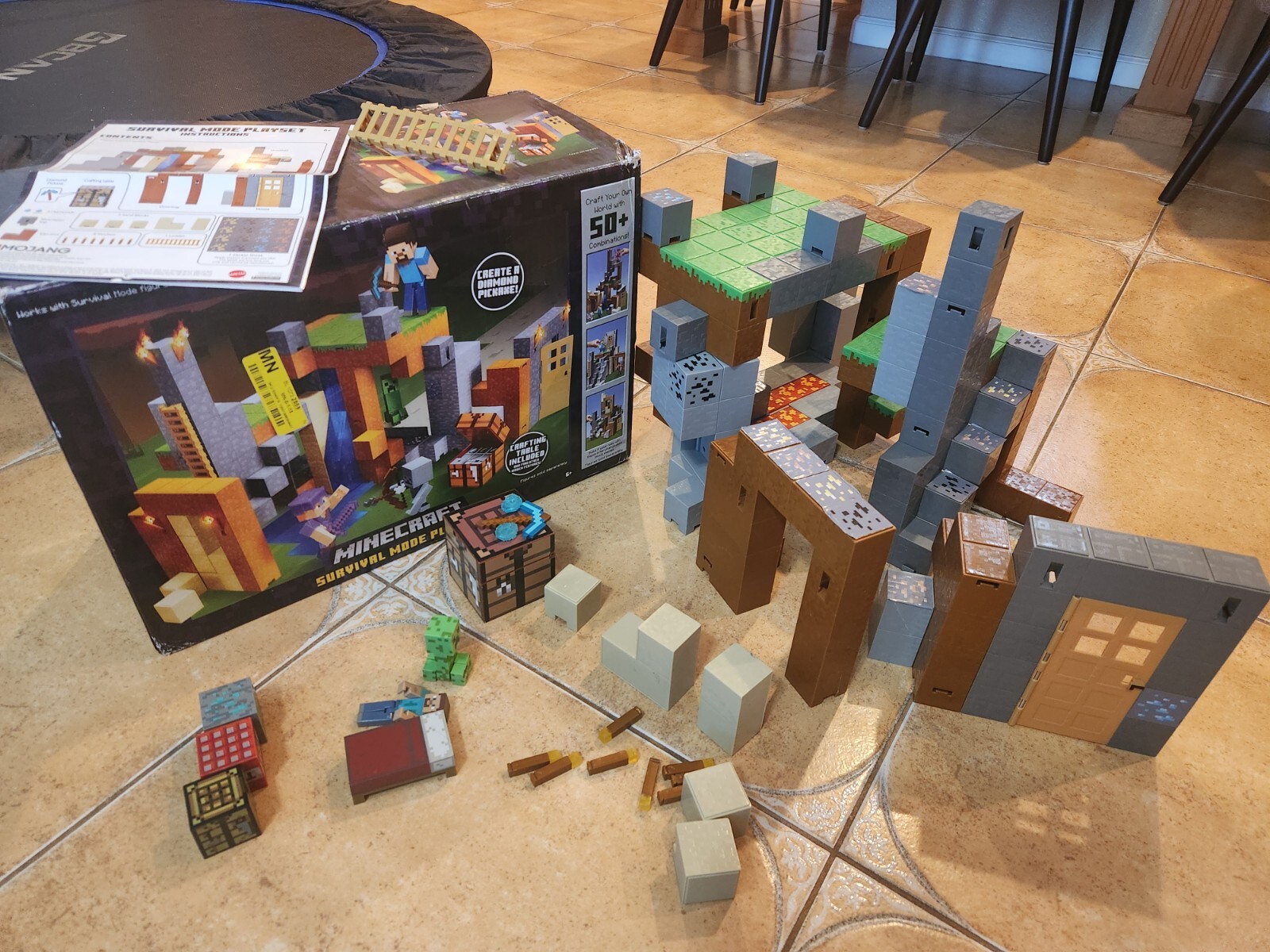 Minecraft Survival Mode Playset Complete With Extras eBay