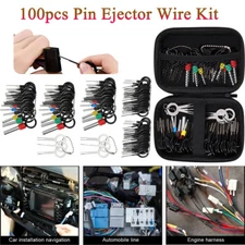 100pcs Pin Ejector Wire Kit Extractor Connector Terminal Removal Tool For Car
