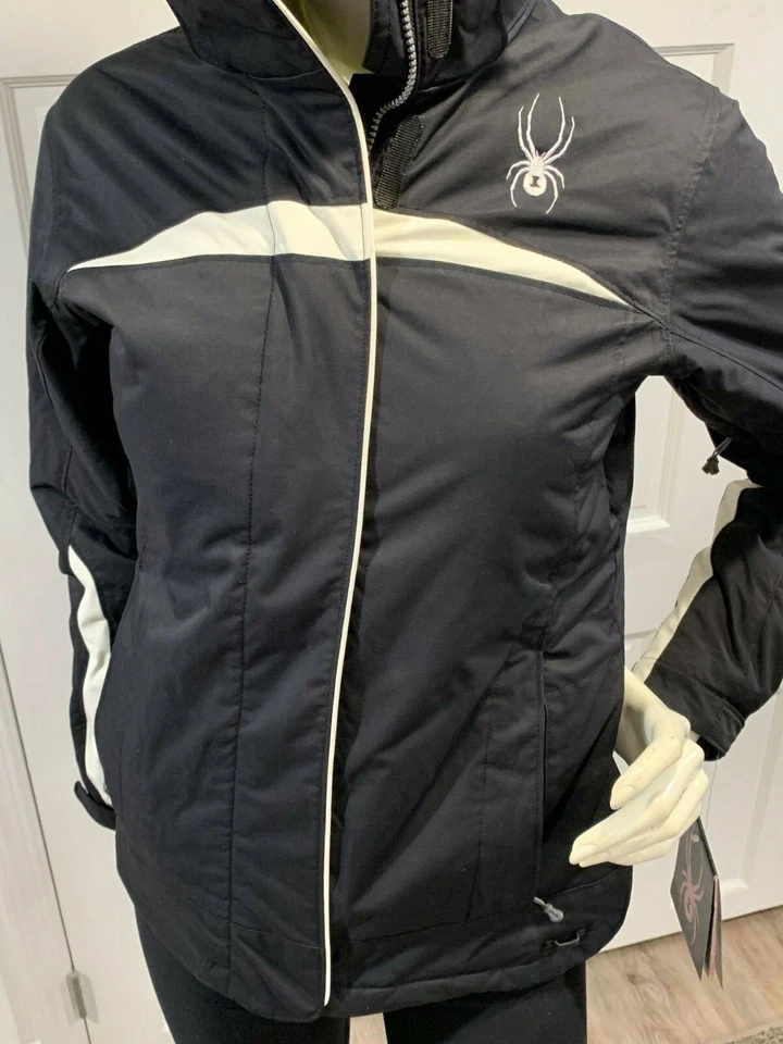 Chaqueta para invierno SPYDER "VOLÁTIL" para mujer - CÁLIDA Y ***¡A LA VENTA!!*** Negro/Blanco Foto 3 de 4