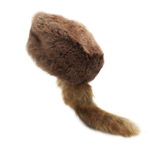 surell Kids Coonskin Davy Crockett Hat 