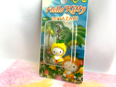 Vintage Sanrio Hello Kitty Gotochi Charm keychain JAPAN Miyazaki