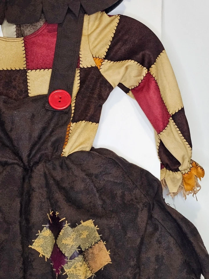California Costumes New Girl's Size Toddler Large (4-6) Pumpkin Patch Scarecrow - Image 4 of 4