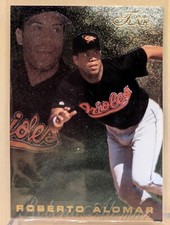 1996 Flair SILVER SPECKLE #1 Roberto Alomar HOF RARE GOLD LETTER PARALLEL