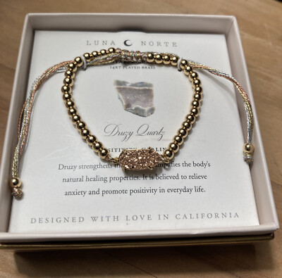 Luna Norte Druzy Quartz 14KT Plated 