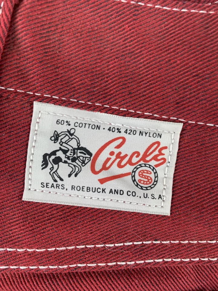 JEANS DE COLECCIÓN SEARS CIRCLE S ROJOS AÑOS 60 JUVENIL TALLA 12 DEADSTOCK (PLANO 24X24) AÑOS 60 Foto 3 de 4