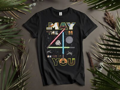 Retro May The 4th Be With You Light T-Shirt T Shirt Herren Damen Unisex Tshirt K697