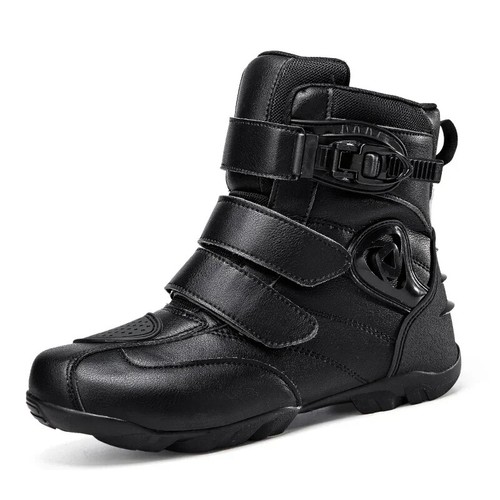 Motorcycle Racing Short Boots Leather Riding Anticollision Ankle Protective - Picture 25 of 30