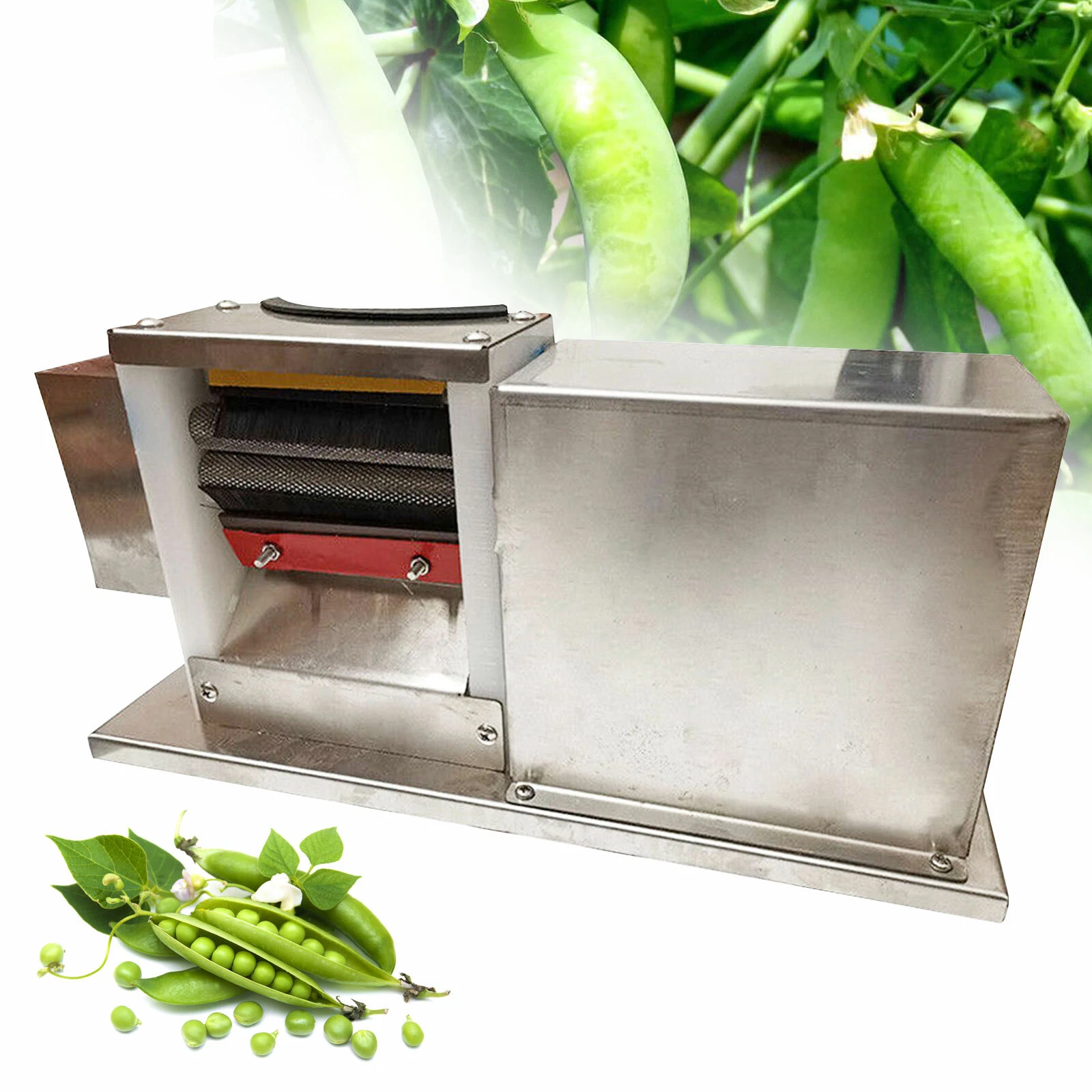 110V Commercial Electric Bean Sheller Machine Pea Peeling Removing Machine 50RPM