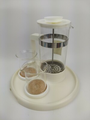 Bodum Chambord Club Set 8-Cup French Press Glass Sugar Creamer Coasters Denmark