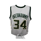 Giannis Antetokounmpo Autographed Custom White Basketball Jersey - JSA COA