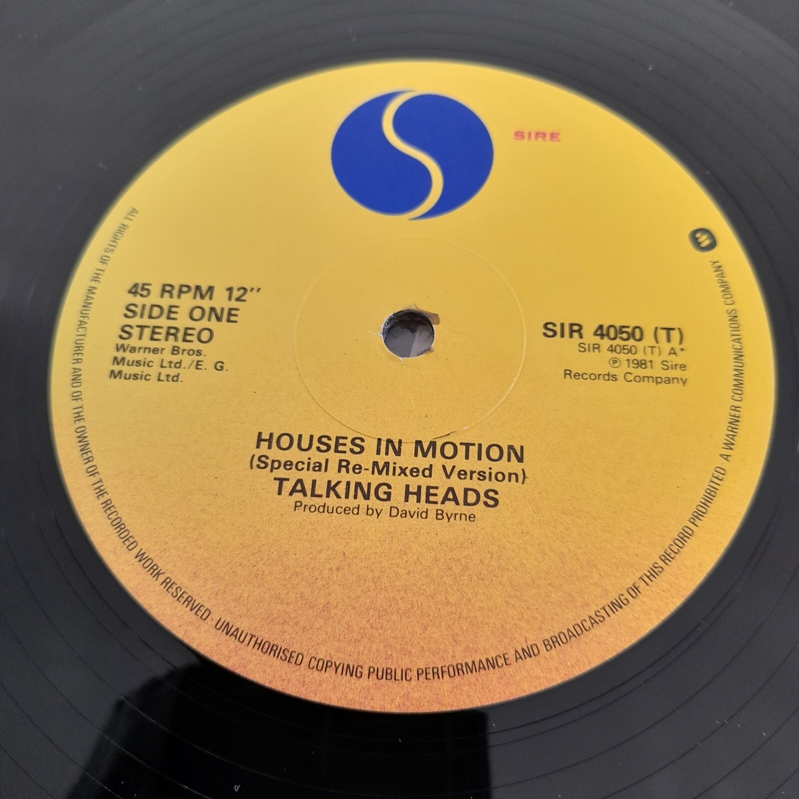 TALKING HEADS Houses In Motion 1981 UK 3track 12" Vinyl Single