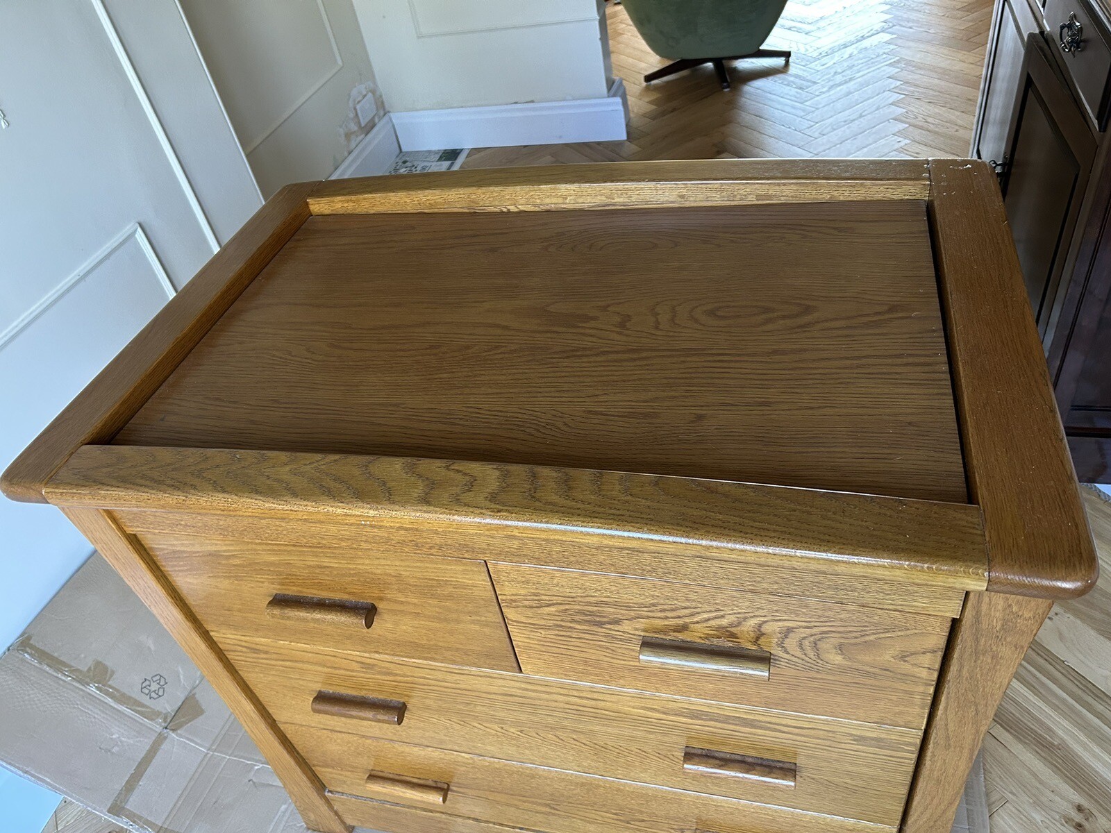 Mamas & Papas Solid Oak Chest of Draws & Baby Changing Table eBay