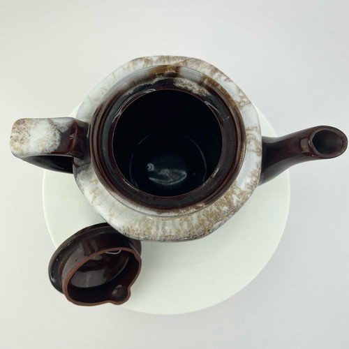 Vtg Brown Drip Glaze Japan Teapot Single Serve Espresso Redware Cottage Pottery - Picture 13 of 13