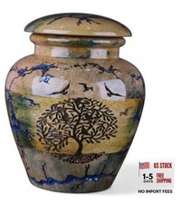 Handicrafted Cremation Urn for Human Ashes Wooden and Resin Memorial Urn for