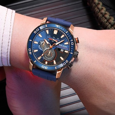Multi-function Chronograph Calendar Sports Men's Watch.