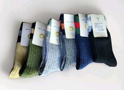 Boys Wool Blend Socks 3-5 Years 6 Pair 