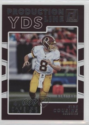 2017 Panini Donruss Production Lines Yardage Holo 39/100 Kirk Cousins #3 3f2