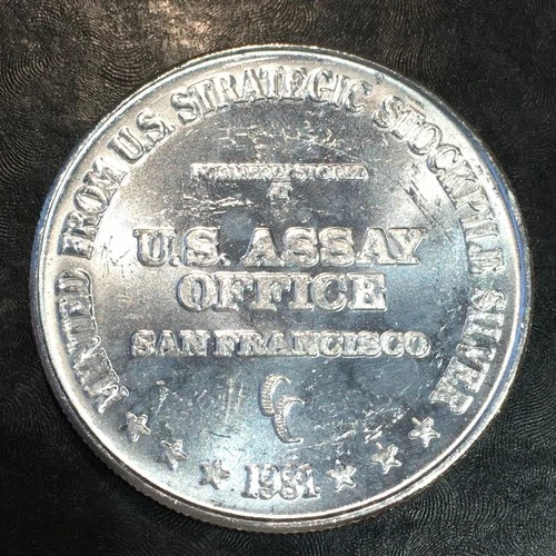 1981-CC 1oz Silver Bullion U S ASSAY OFFICE STRATEGIC We COMBINE SHIPPING #R878